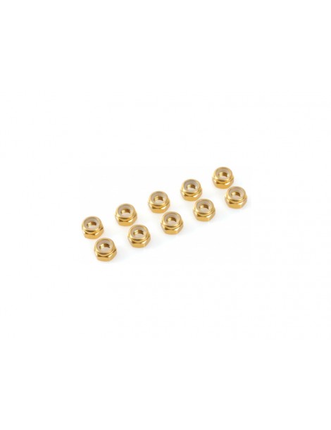 Nut Nylstop M3 Aluminium Gold (10)