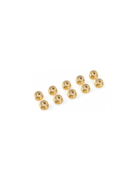 Nut Nylstop M4 Aluminium Gold (10)