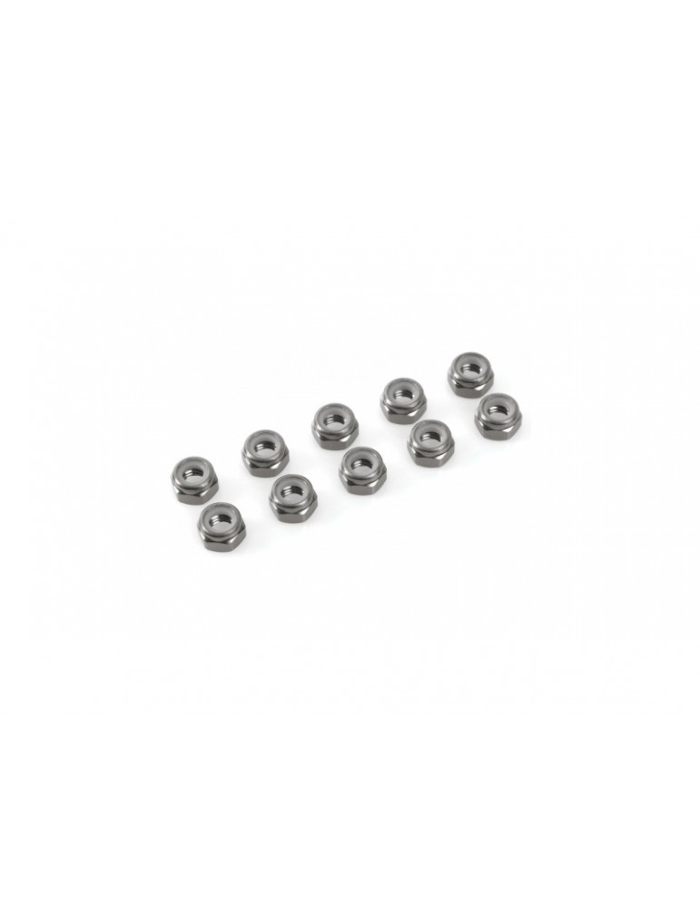 Nut Nylstop M4 Aluminium Gun Metal (10)