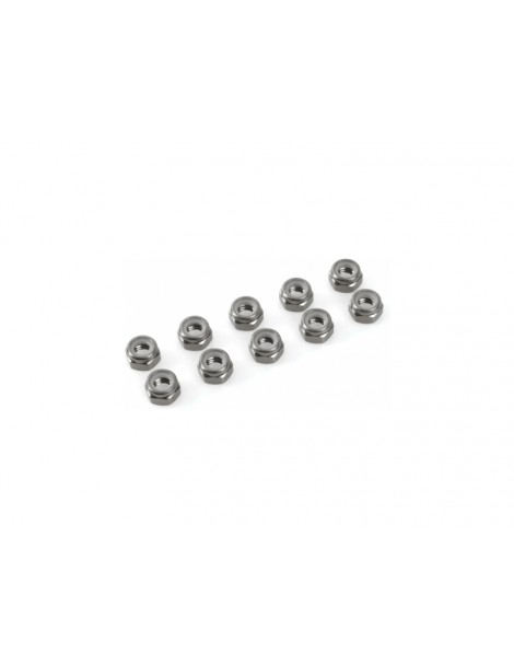 Nut Nylstop M4 Aluminium Gun Metal (10)