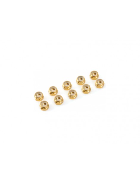 Nut Nylstop M5 Aluminium Gold (10)