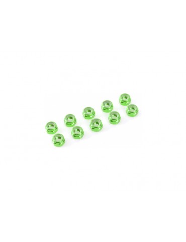 Nut Nylstop M5 Aluminium Green (10)