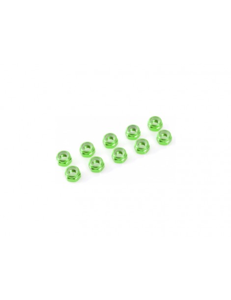 Nut Nylstop M5 Aluminium Green (10)