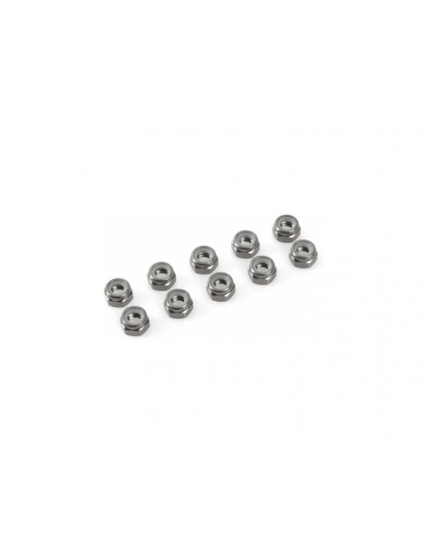 Nut Nylstop M5 Aluminium Gun Metal (10)