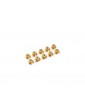 Nut Nylstop M3 Flanged Aluminium Gold (10)