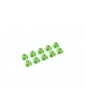 Nut Nylstop M3 Flanged Aluminium Green (10)