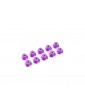 Nut Nylstop M4 Flanged Aluminium Purple (10)