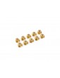 Nut Nylstop M5 Flanged Aluminium Gold (10)