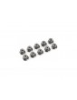Nut Nylstop M5 Flanged Aluminium Gun Metal (10)