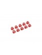 Nut Nylstop M5 Flanged Aluminium Red (10)