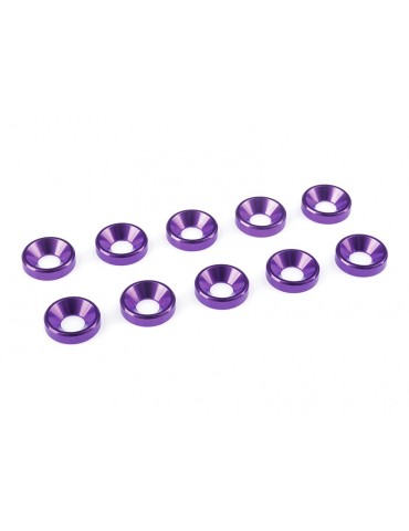 Washer for M4 Flat Head Screws OD 10mm Aluminium Purple (10)