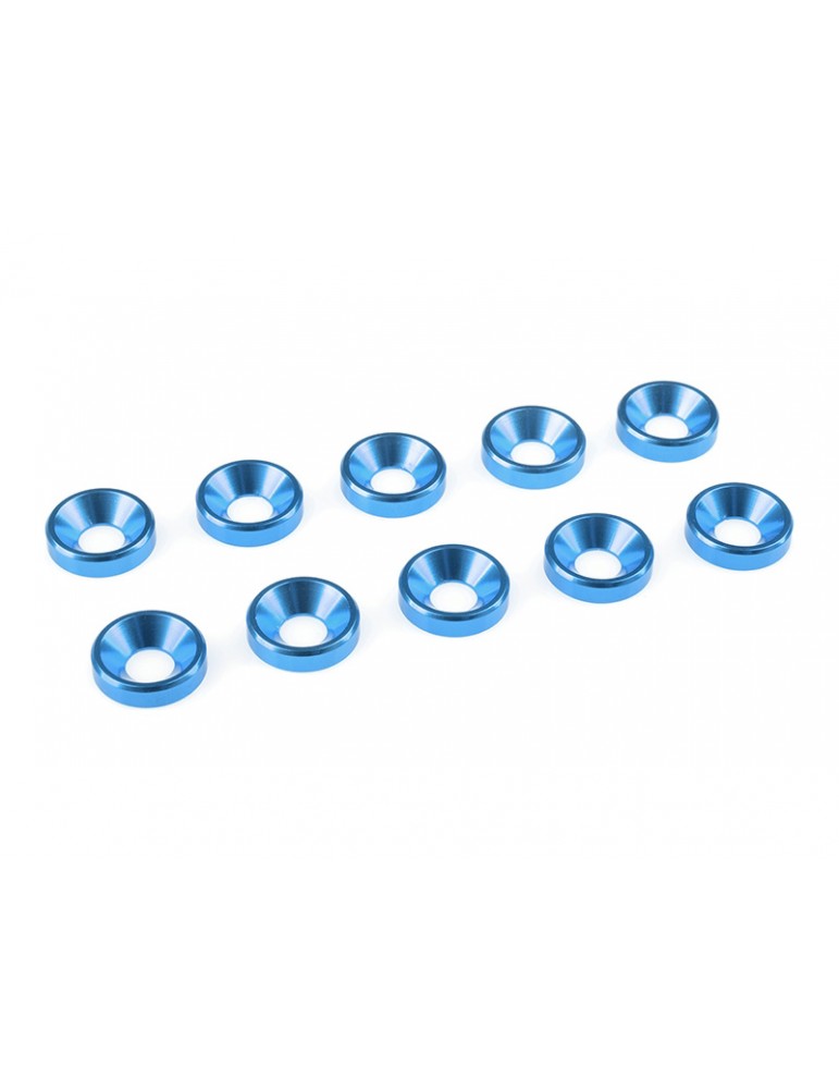 Washer for M4 Flat Head Screws OD 10mm Aluminium Blue (10)