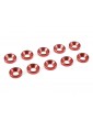 Washer for M4 Flat Head Screws OD 10mm Aluminium Red (10)