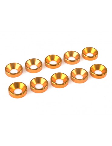 Washer for M5 Flat Head Screws OD 12mm Aluminium Gold (10)