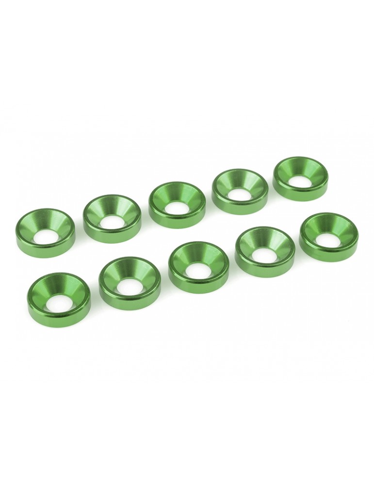 Washer for M5 Flat Head Screws OD 12mm Aluminium Green (10)