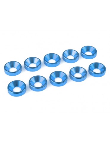 Washer for M5 Flat Head Screws OD 12mm Aluminium Blue (10)