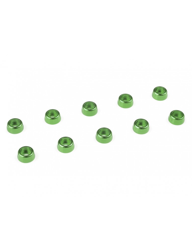 Washer for M2 Socket Head Screws OD 6mm Aluminium Green (10)