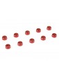 Washer for M2 Socket Head Screws OD 6mm Aluminium Red (10)