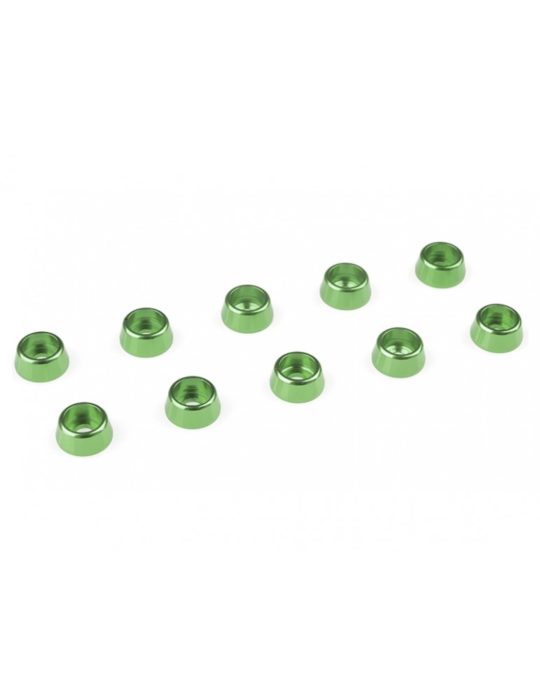 Washer for M2.5 Socket Head Screws OD 7mm Aluminium Green (10)