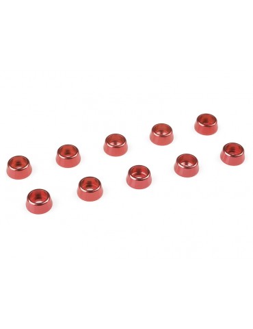 Washer for M2.5 Socket Head Screws OD 7mm Aluminium Red (10)