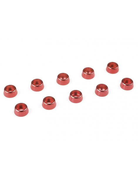 Washer for M2.5 Socket Head Screws OD 7mm Aluminium Red (10)