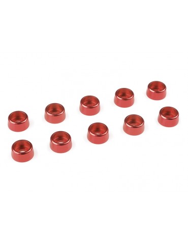 Washer for M3 Socket Head Screws OD 8mm Aluminium Red (10)