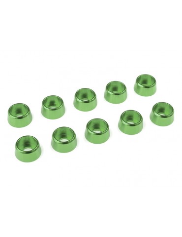 Washer for M4 Socket Head Screws OD 10mm Aluminium Green (10)