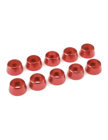 Washer for M5 Socket Head Screws OD 12mm Aluminium Red (10)