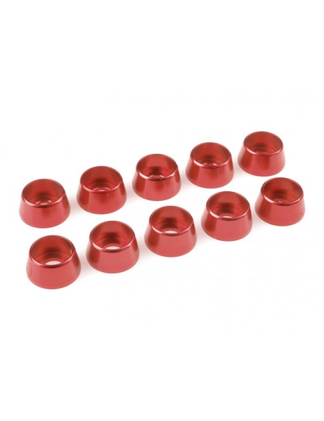 Washer for M5 Socket Head Screws OD 12mm Aluminium Red (10)