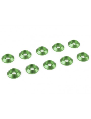 Washer for M3 Button Head Screws OD 10mm Aluminium Green (10)