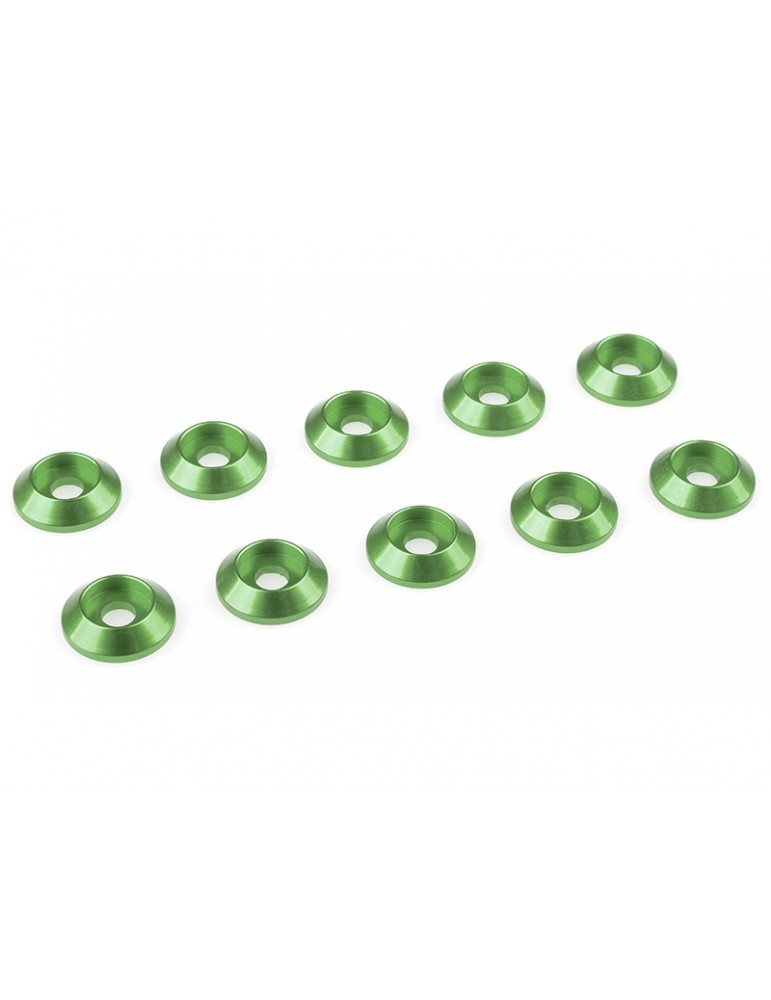 Washer for M3 Button Head Screws OD 10mm Aluminium Green (10)