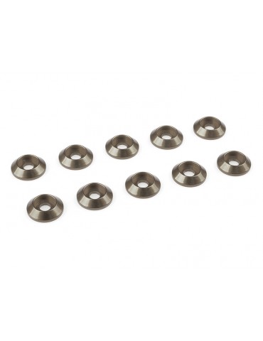 Washer for M3 Button Head Screws OD 10mm Aluminium Gun Metal (10)