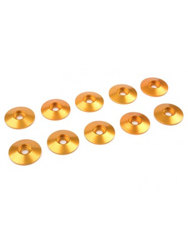 Washer for M3 Button Head Screws OD 15mm Aluminium Gold (10)