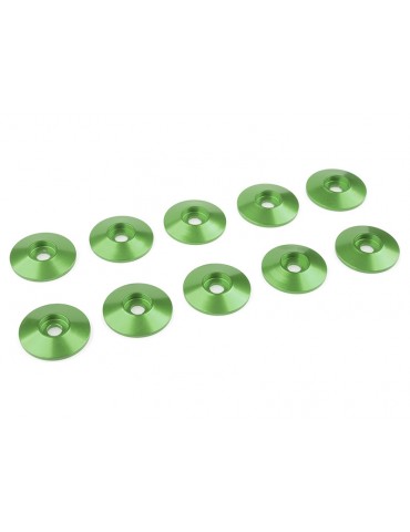 Washer for M3 Button Head Screws OD 15mm Aluminium Green (10)