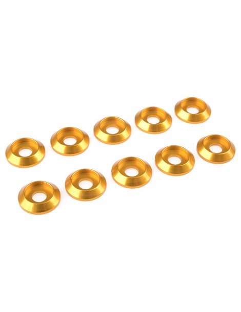Washer for M4 Button Head Screws OD 12mm Aluminium Gold (10)