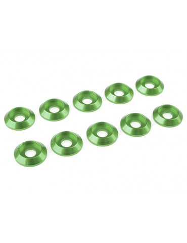 Washer for M4 Button Head Screws OD 12mm Aluminium Green (10)