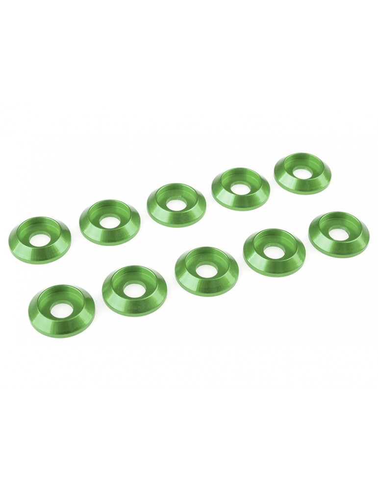 Washer for M4 Button Head Screws OD 12mm Aluminium Green (10)