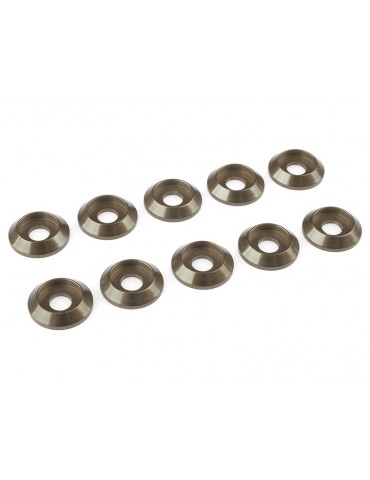 Washer for M4 Button Head Screws OD 12mm Aluminium Gun Metal (10)