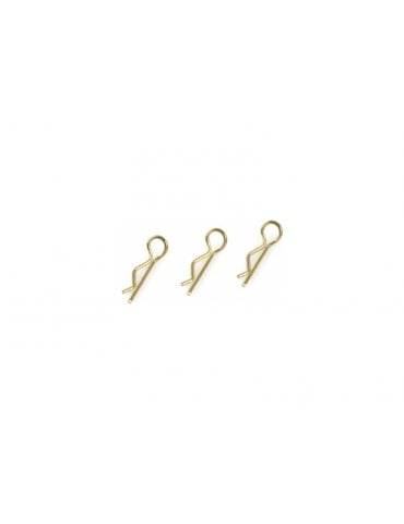 Body Clips 45 Bent Small Gold (10)