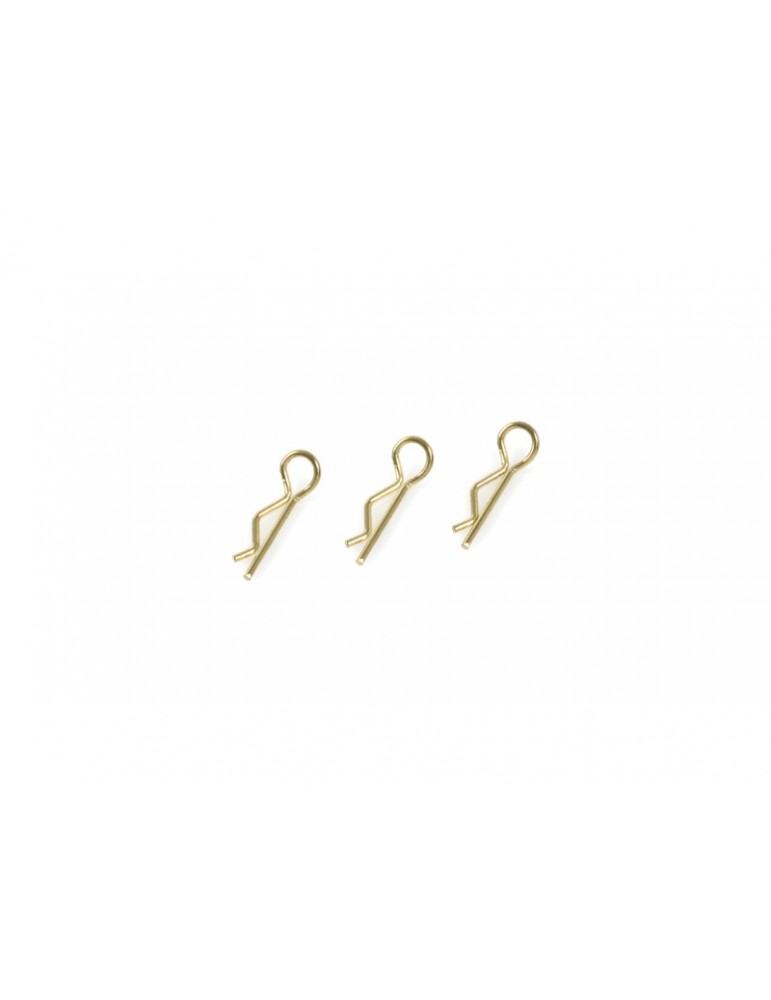 Body Clips 45 Bent Small Gold (10)