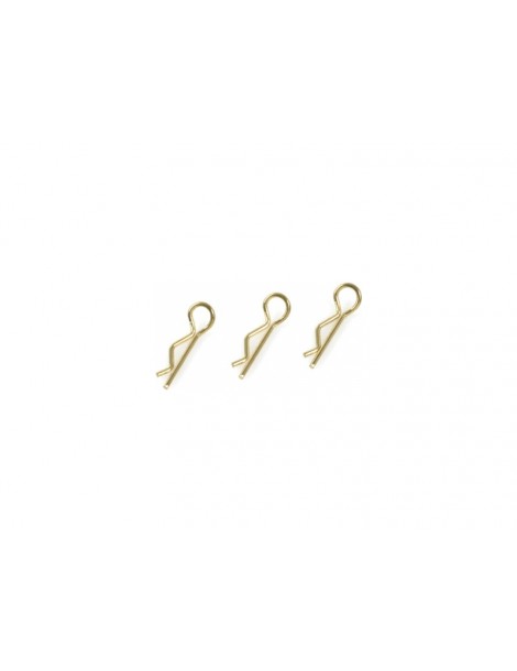 Body Clips 45 Bent Small Gold (10)