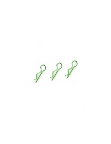 Body Clips 45 Bent Small Green (10)