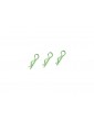 Body Clips 45 Bent Small Green (10)