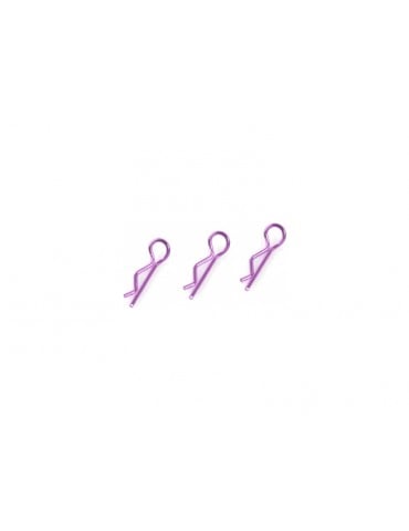 Body Clips 45 Bent Small Purple (10)