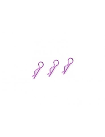 Body Clips 45 Bent Small Purple (10)