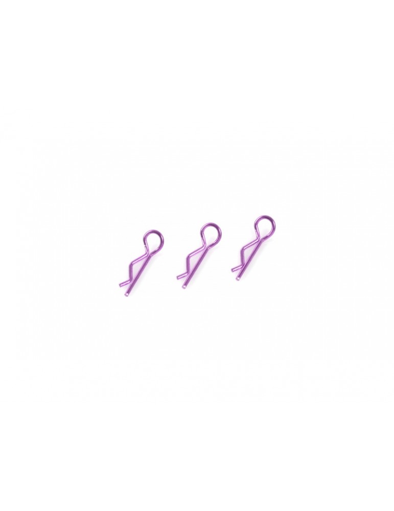 Body Clips 45 Bent Small Purple (10)
