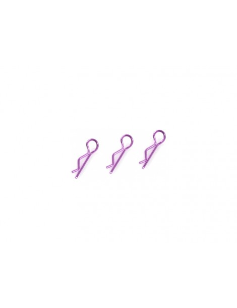 Body Clips 45 Bent Small Purple (10)