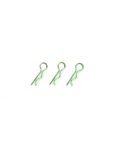 Body Clips 45 Bent Medium Green (10)