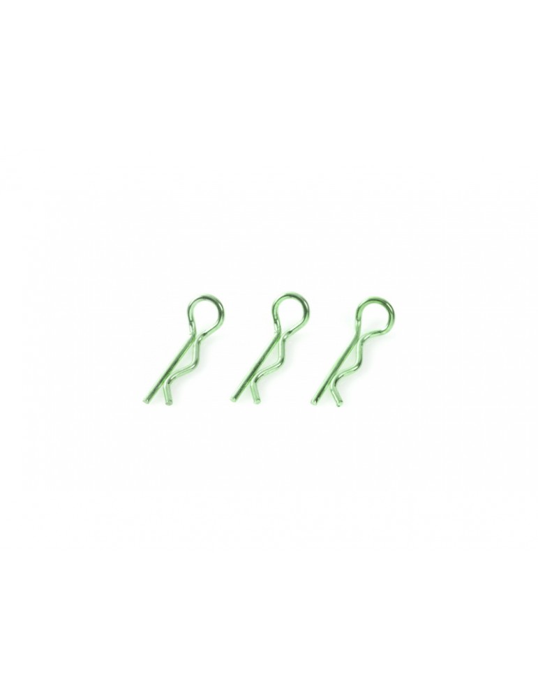 Body Clips 45 Bent Medium Green (10)