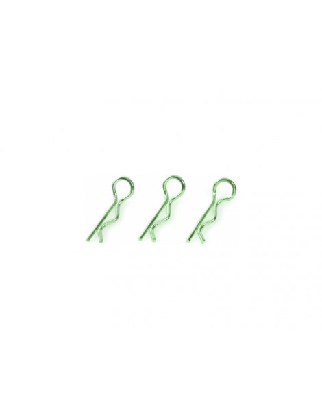 Body Clips 45 Bent Medium Green (10)
